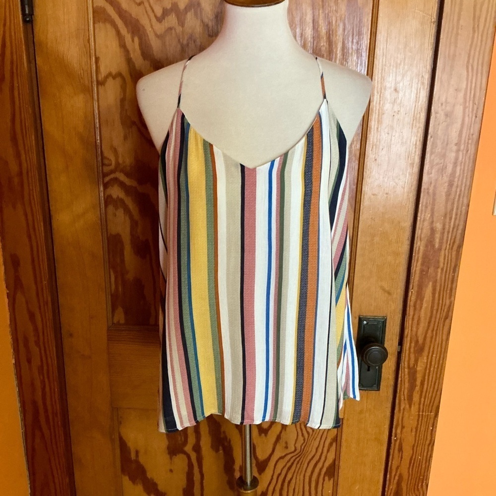 Style Rack Rainbow Striped Racer Back Tank top - Picture 4 of 11